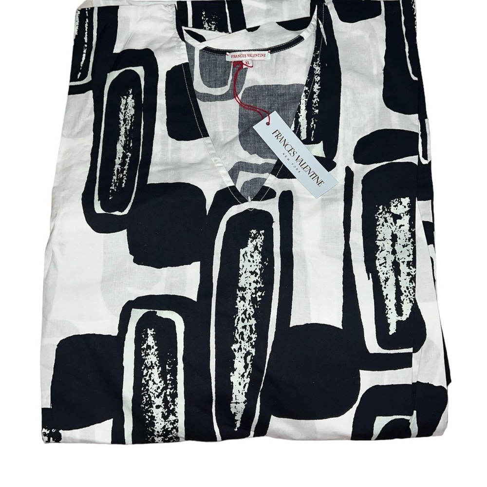 FRANCES VALENTINE Rosa Caftan Flintstone Oyster Black - Picture 4 of 9